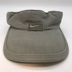 Nike Swoosh Adult Adjustable OSFM Hook & Loop Visor Olive Drab FOCCH Gold Logo